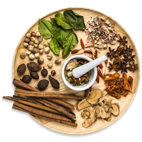 A variety of traditional Chinese herbs used in personalized herbal medicine.